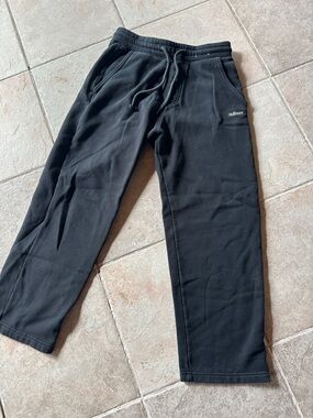 Hollister Men's Black Fleece Joggers with Drawstring